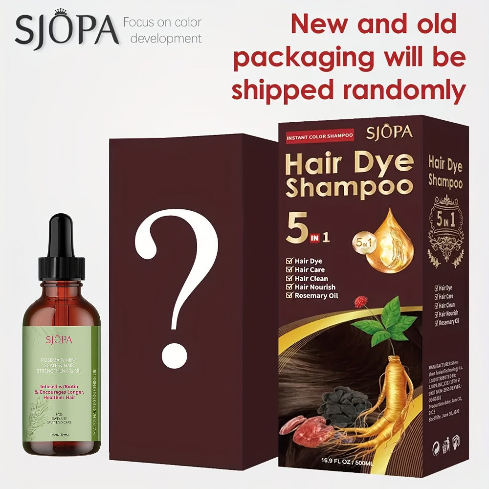 Hair Color Shampoo, SJOPA 5-in-1 16.9oz Bottle-and-Dropper Presentation with 12 Color Options — image 8