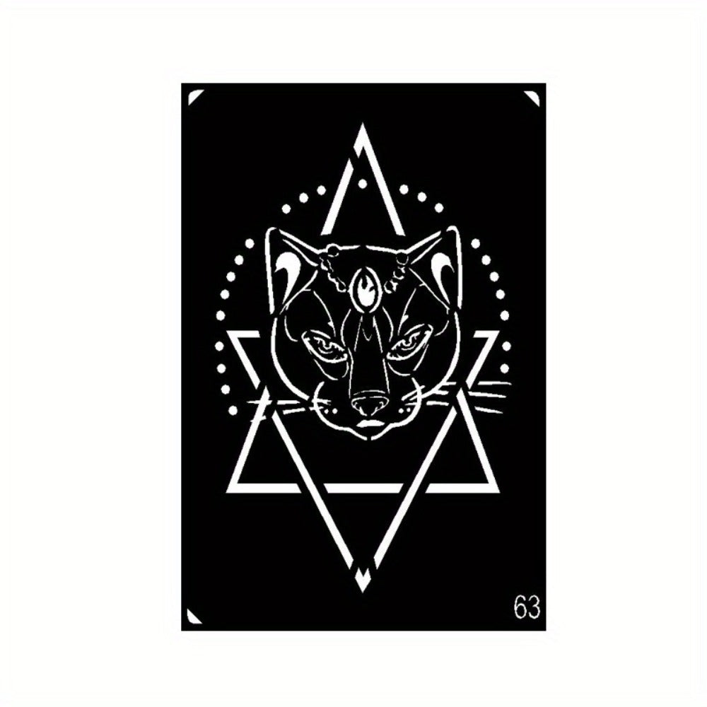 Twenty-Piece A5-Labeled Tattoo Stencil Kit002 with Animal, Symbol and Geometric Pattern Designs — image 15