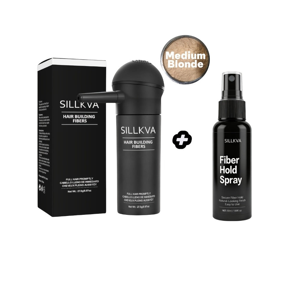 Hair Fibers Spray Applicator Kit Instant Thickness for Thinning Hair & Bald Spots SILLKVA for Makeup, Travel and Everyday Van