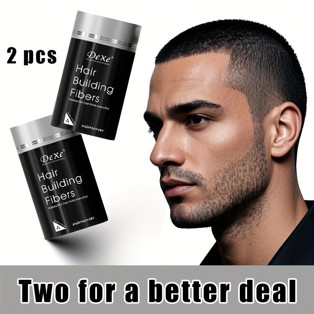 DeXe Hair Fiber Powder 2pcs x 22g, Natural Fine Thickening Fibers for Thinning Hair & Bald Spot Coverage — image 14