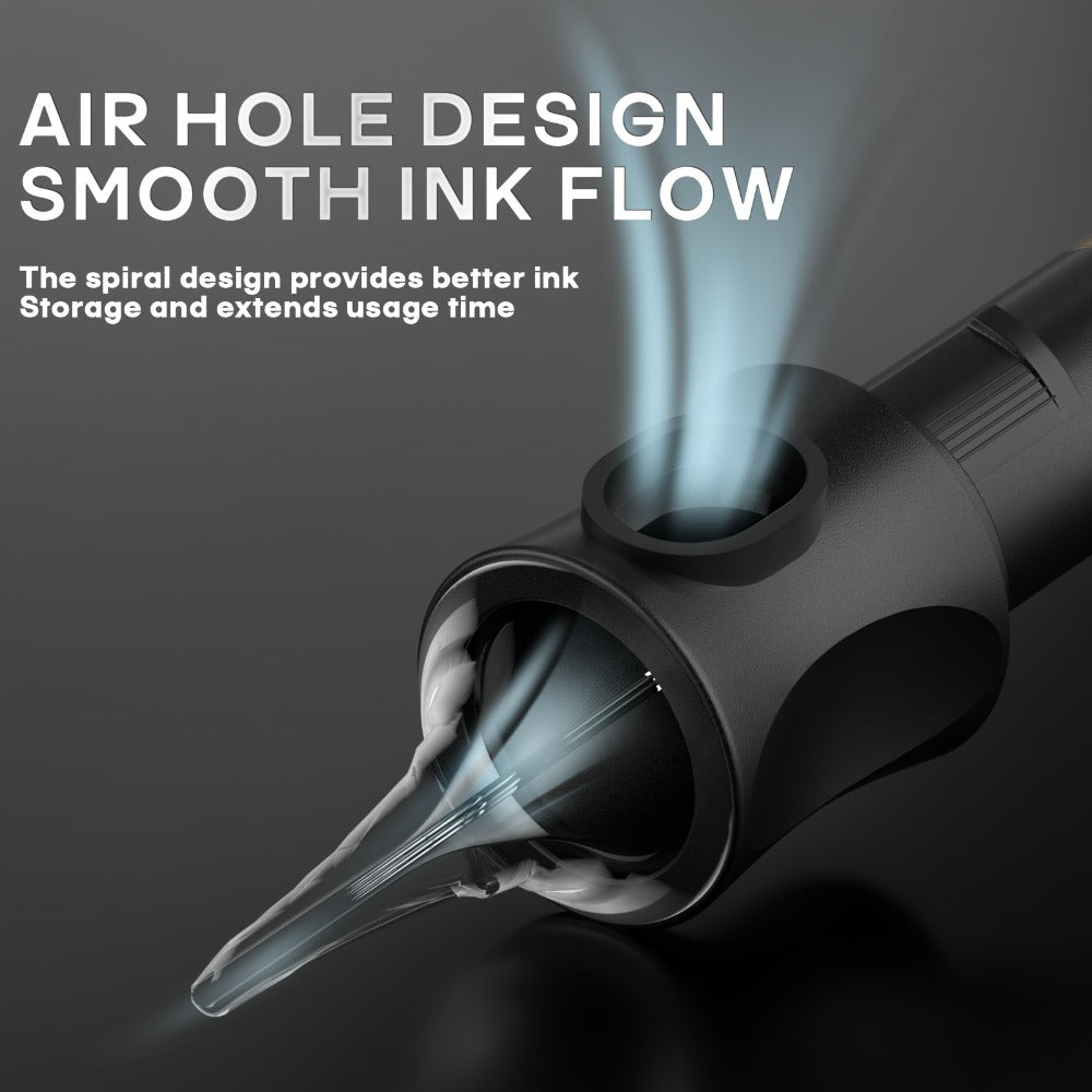 POSEIDON ZH03 Tattoo Kit with 2300mAh Adjustable-Stroke Pen, USB-C Charging, 20 Cartridges and 11 Inks — image 10