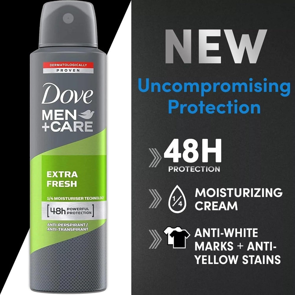 Dove Men+Care Extra Fresh Antiperspirant Spray, 150 ml Cans with Three-Pack or Six-Pack Checkout Options — image 13