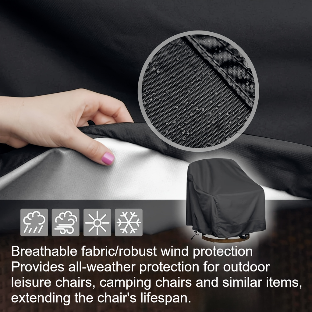 Swivel Patio Chair Covers Waterproof 2 Pack, Heavy Duty Outdoor Furniture Covers 27.5"W x 32.5"D x 43"H, All-Weather UV & Win
