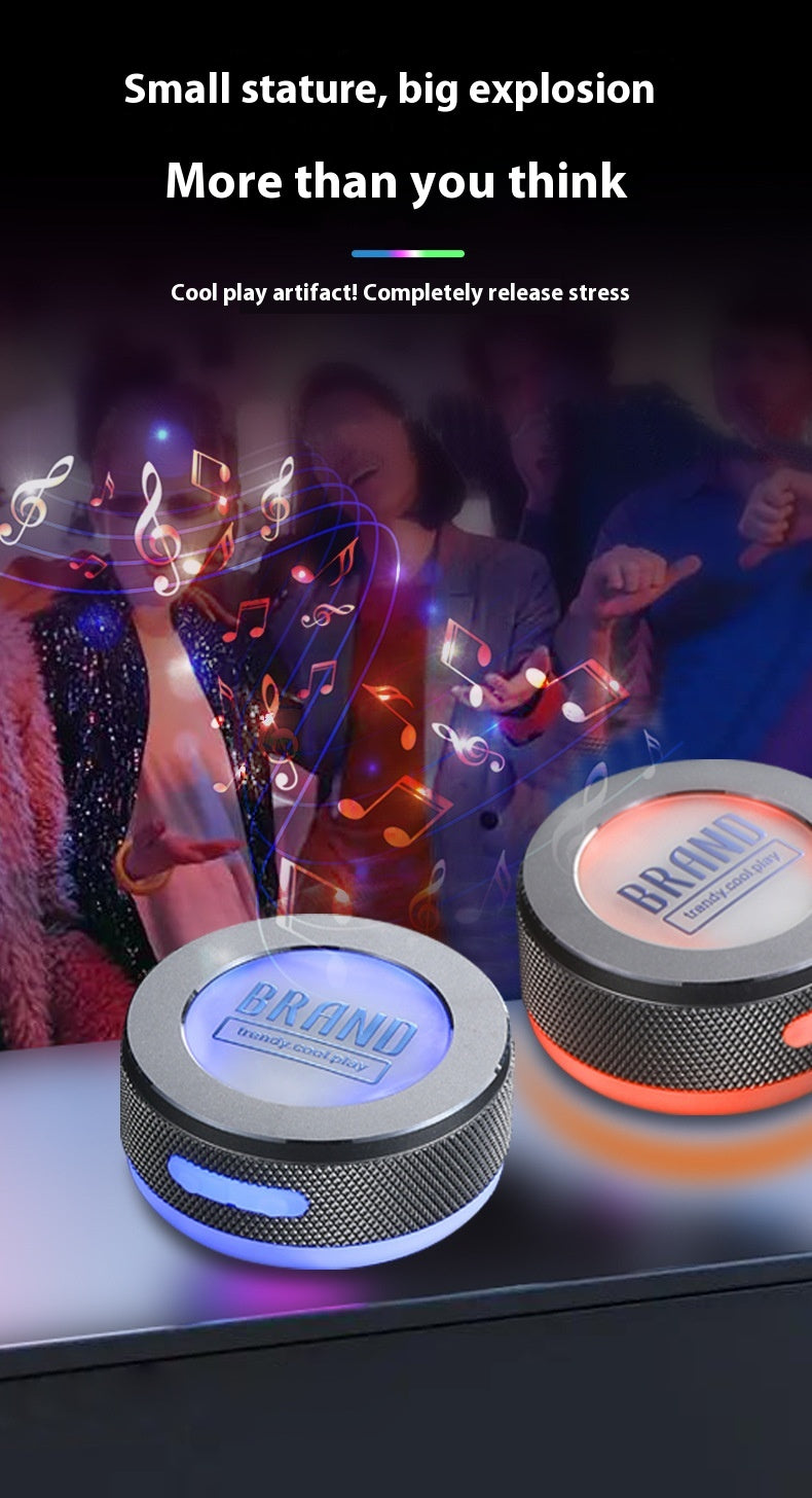 Small Wireless Bone Conduction Speakers Bluetooth Vibration Speaker With Color LED Light Portable Surface Adsorption Speaker