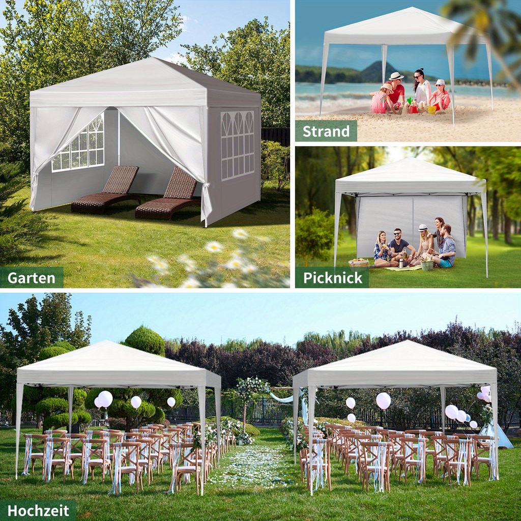 Instant Canopy 10x10 FT Oxford Fabric UPF50+ Sidewalls Commercial for Garden, Patio and Yard Use — image 15