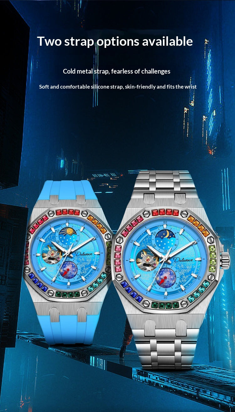 Waterproof Luminous Mechanical Watch For Men Starry Sky Series