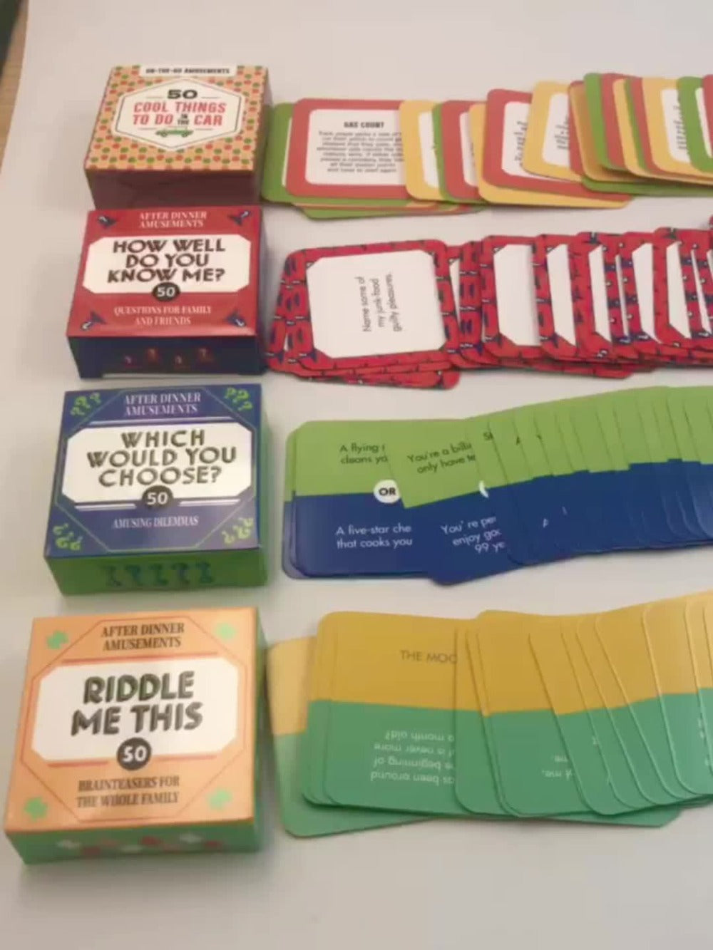 After Dinner Amusements Card Game Set with Four Mini Boxes and 200 Total Prompts Across Four Themes — image 11