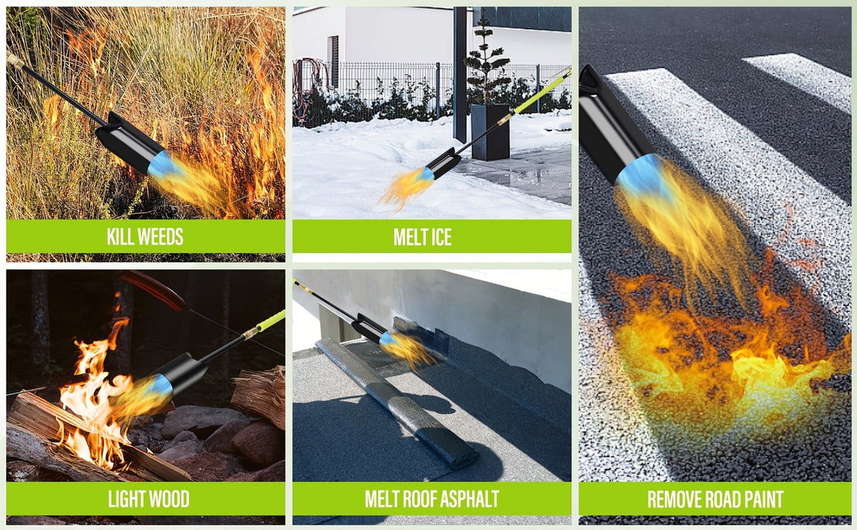 Propane Weed Torch, Flame Weeder Ice Melter Outdoor Roof Driveway for Garden, Patio and Yard Use — image 22