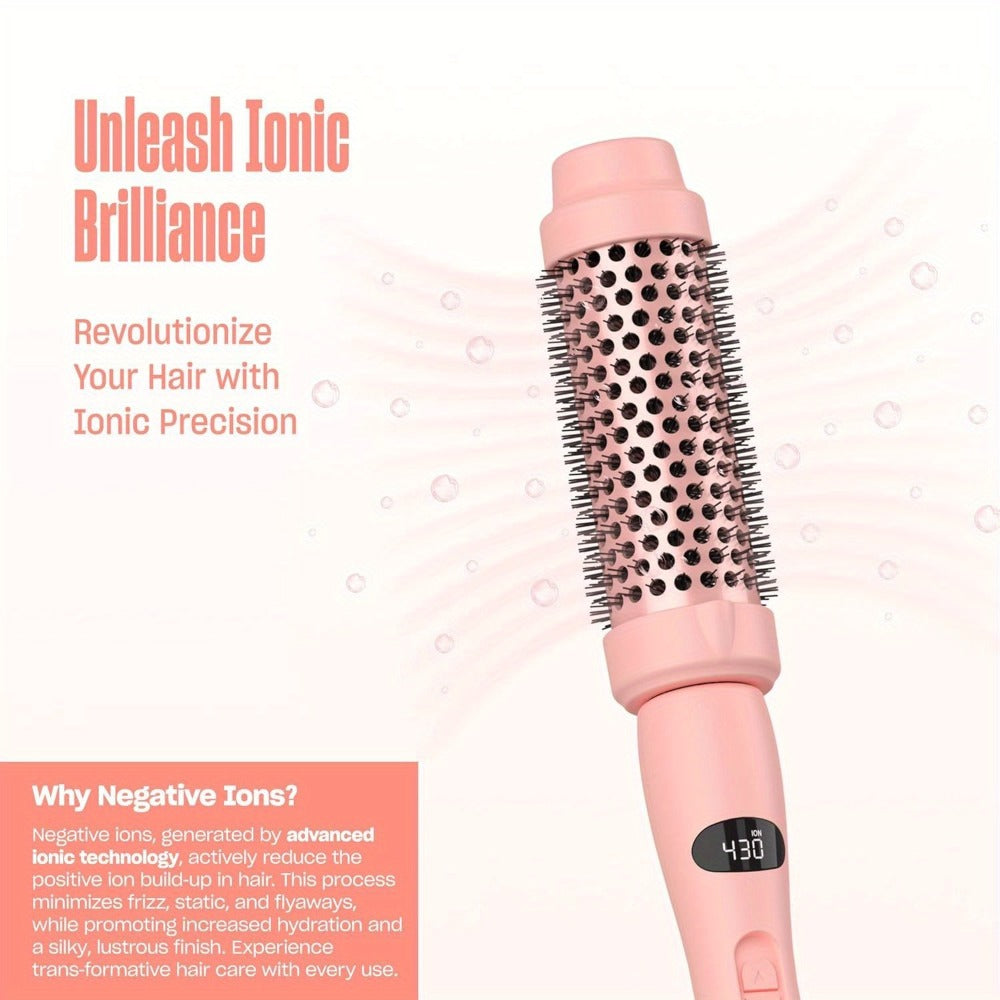 Heated Round Brush Hair Styling Tool with 1.5-Inch Barrel, Dual Voltage and Two Color Options — image 3