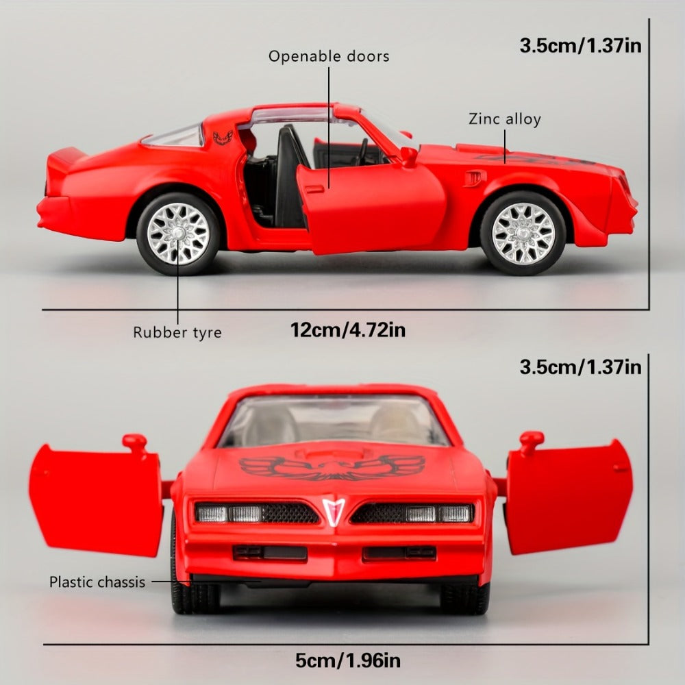 1:36 Scale Pontiac Firebird Die-Cast Toy Car with Opening Doors & Pull-Back with the Listed Color, Size or Set Options for Ev