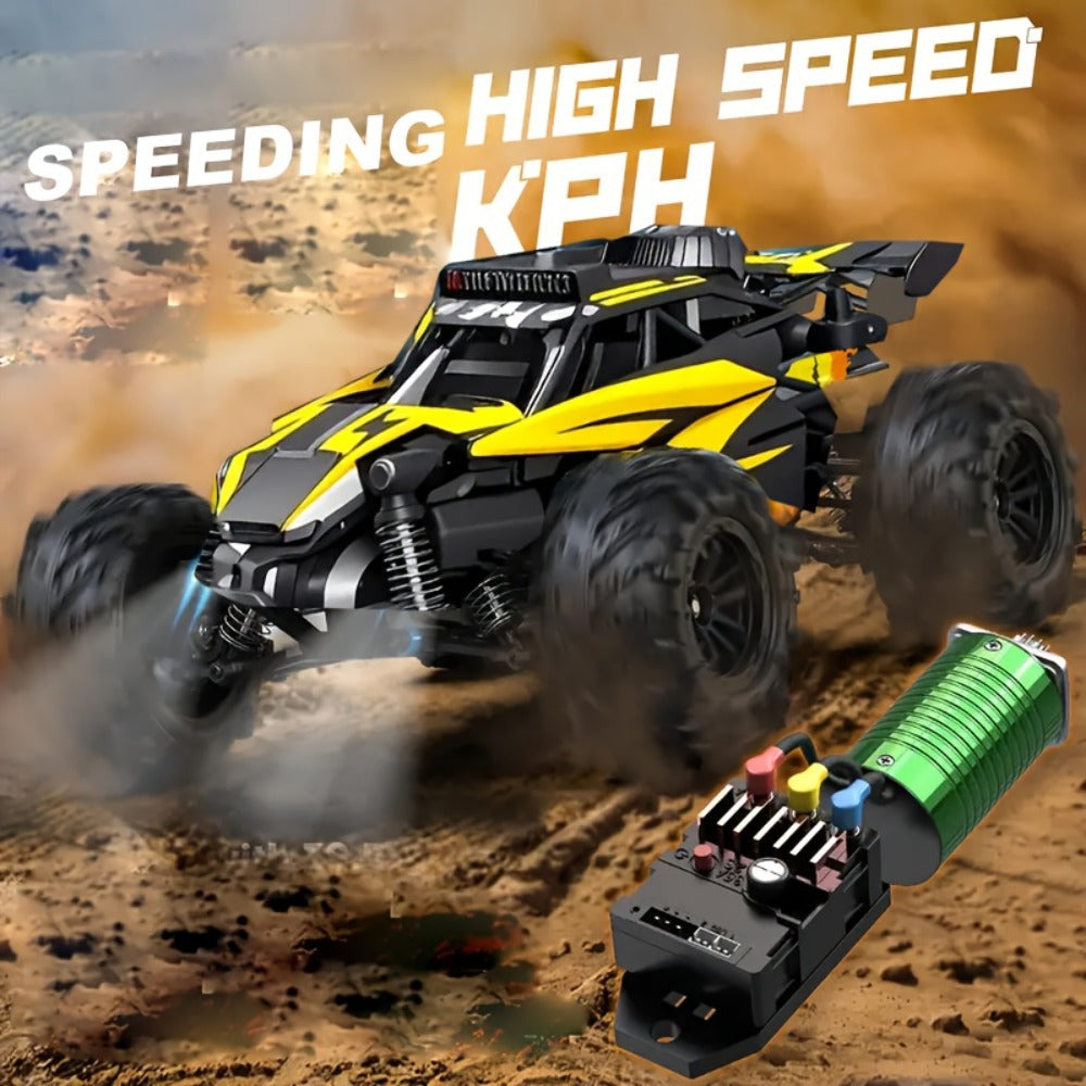 High Speed RC Off-Road Car 50km/h Remote Control Truck Tires ABS Body 2.4G Drift Racing Toy Boys Girls Birthday Halloween Gif