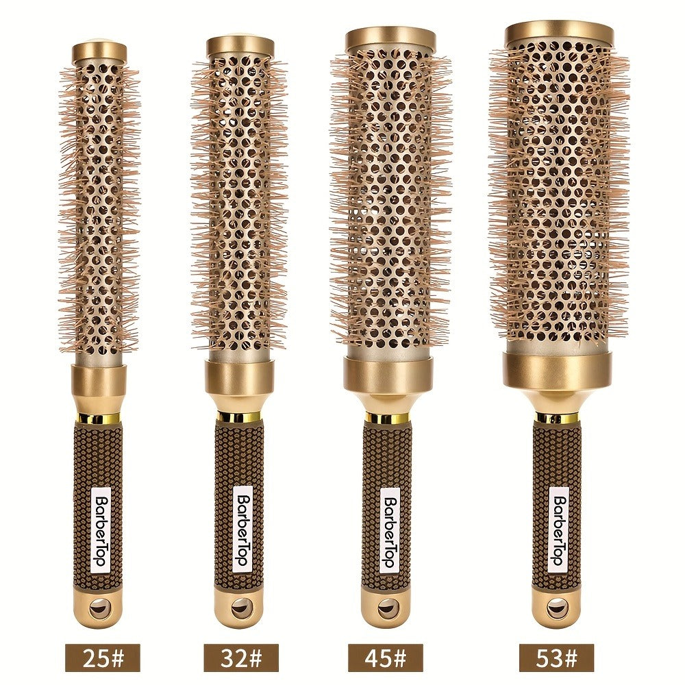 Round Hair Brush Nano Ceramic Ion, Heat Resistant Blowout Styling Roller Comb for Voluminous Bangs — image 3