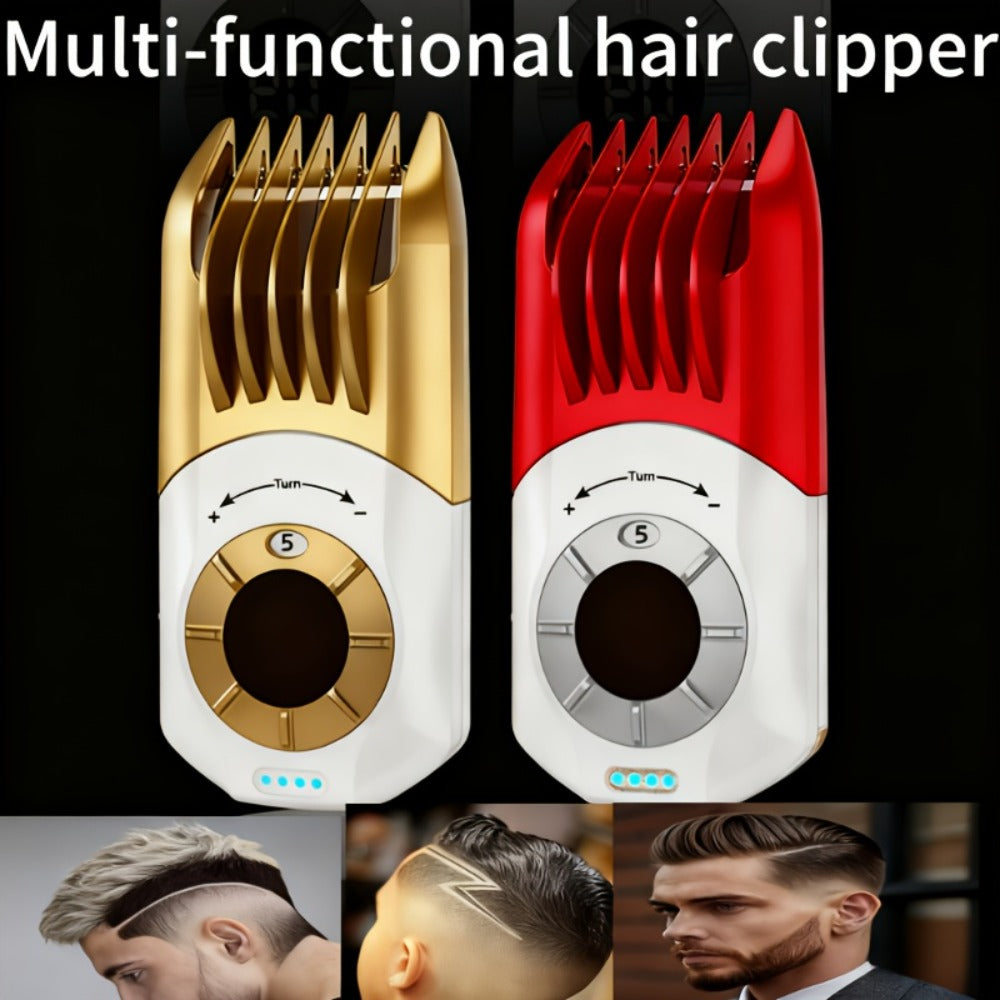 Professional Electric Hair Clipper Set for Men – 5-Speed LED Display Rechargeable Beard Trimmer & Hair Carving Kit — image 12