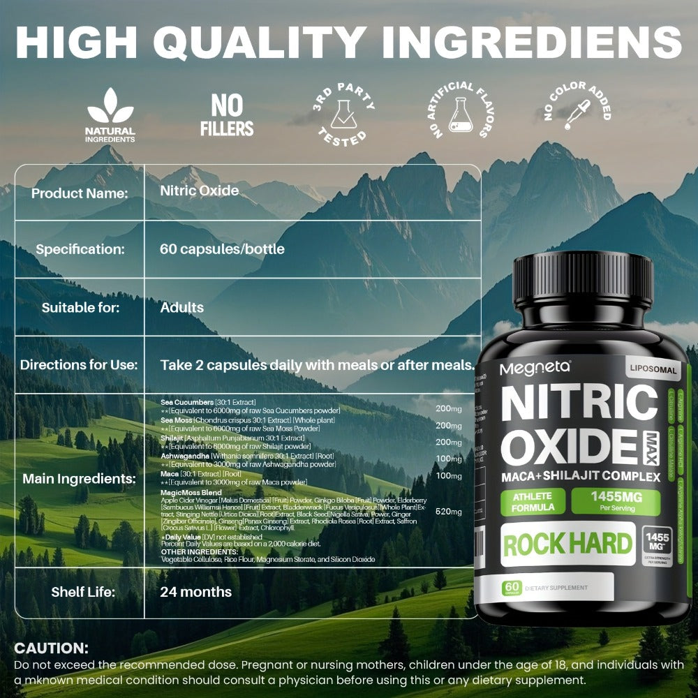 L-Arginine & L-Citrulline Nitric Oxide Supplement for Men - Boosts Blood Flow, Pump, Energy — image 2