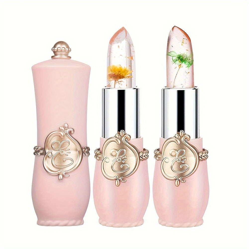 Lipstick Set, 12-Piece Flower-Core Jelly Collection with Pink-and-Black or Black-and-Black Case Options — image 6