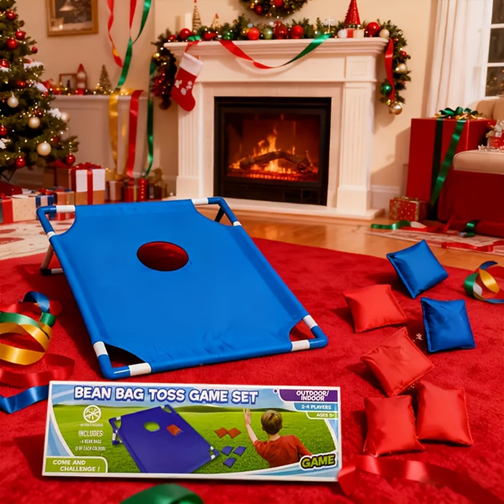 Portable Cornhole Bean Bag Toss Game Foldable Board 12 Bean Bags Storage Bag with the Listed Color, Size or Set Options for E