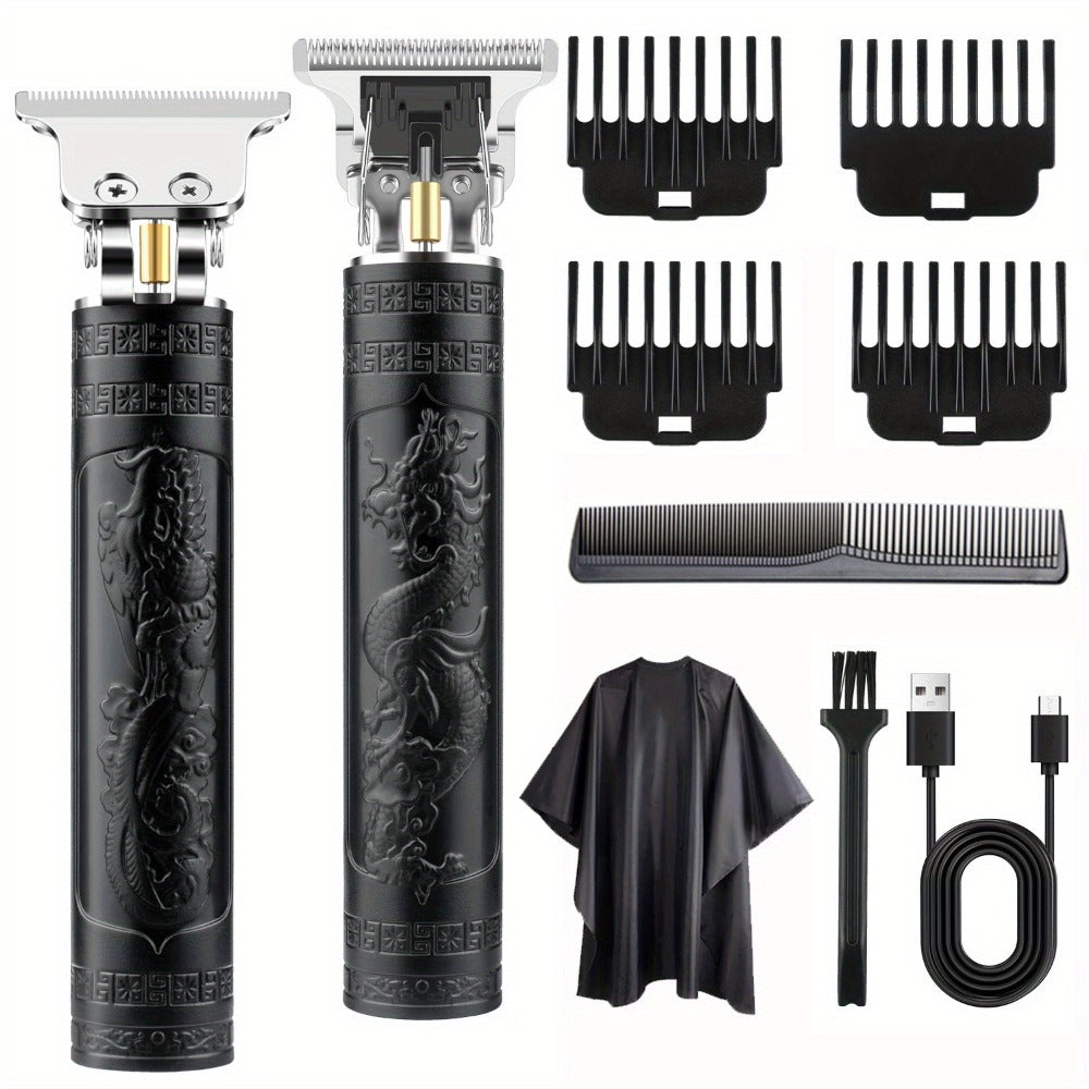 Electric Hair Clipper & Beard Trimmer Set for Men – USB Rechargeable Cordless Haircut Kit with 4 Guide Combs | Professional H