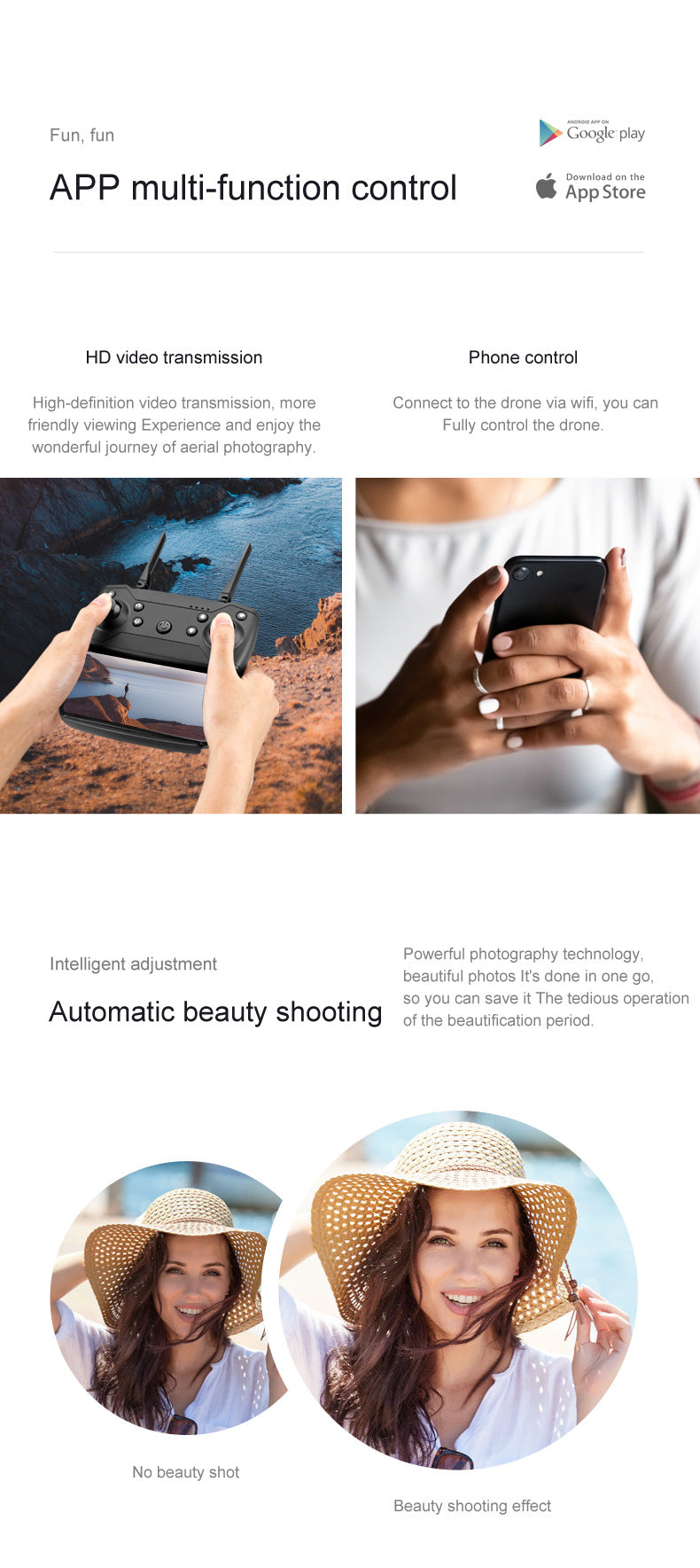 UAV Folding Four Axis 4K High Definition Dual Camera Aerial Model