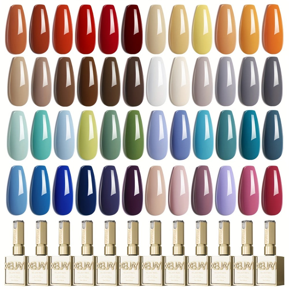Gel Nail Polish 6-Piece 15ml Rainbow-Candy Frame-Bottle Sets in 7 Numbered Color Palettes for Nail Art — image 4