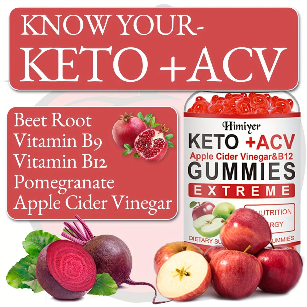 Keto ACV Gummies with Apple Cider Vinegar Vitamin B12 B6 for Women Men for Bath Time, Home Spa and Personal Care — image 7
