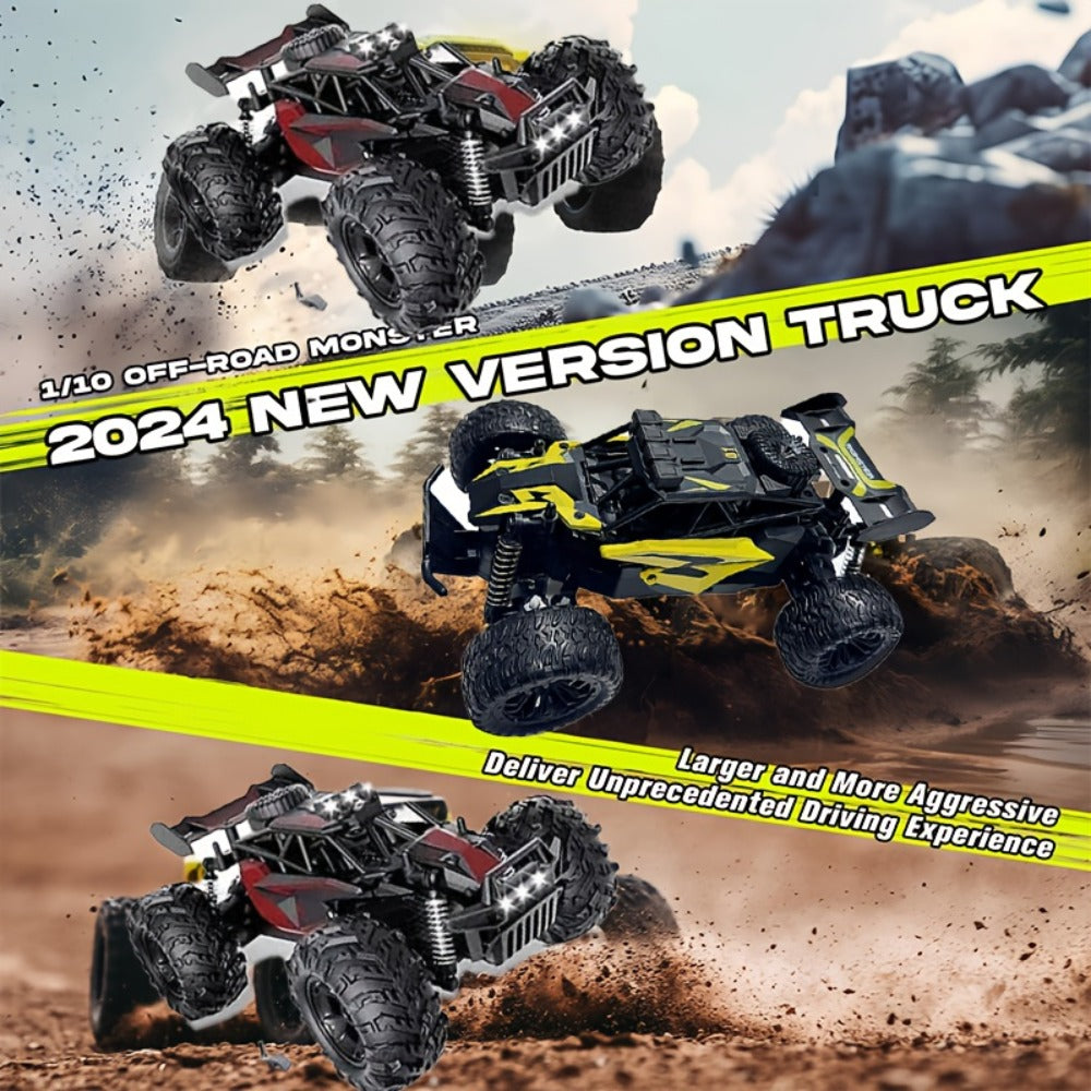 High Speed RC Off-Road Car 50km/h Remote Control Truck Tires ABS Body 2.4G Drift Racing Toy Boys Girls Birthday Halloween Gif