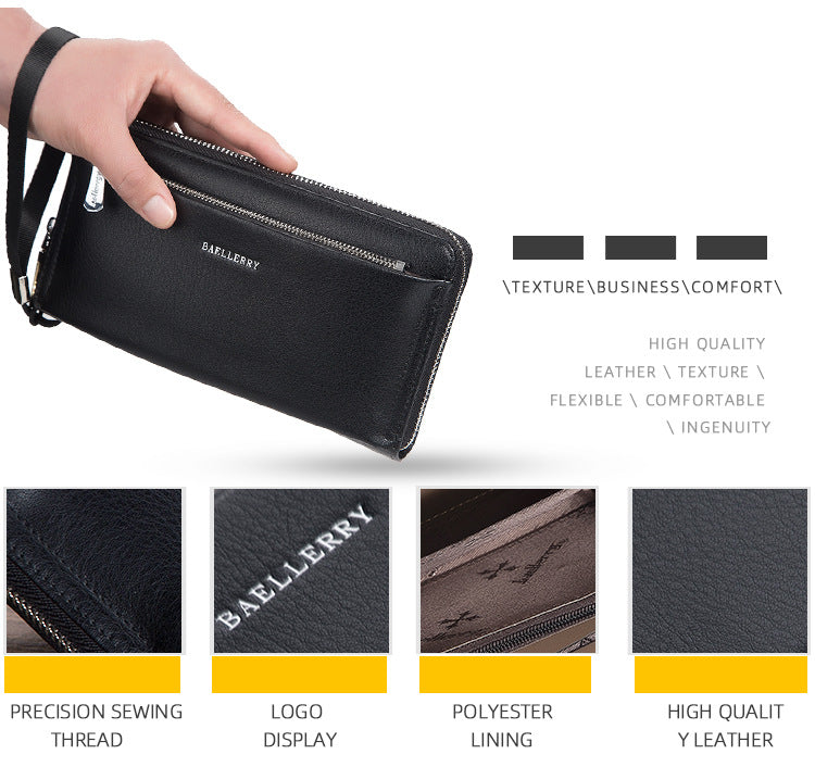 Large-capacity Zippered Clutch For Men