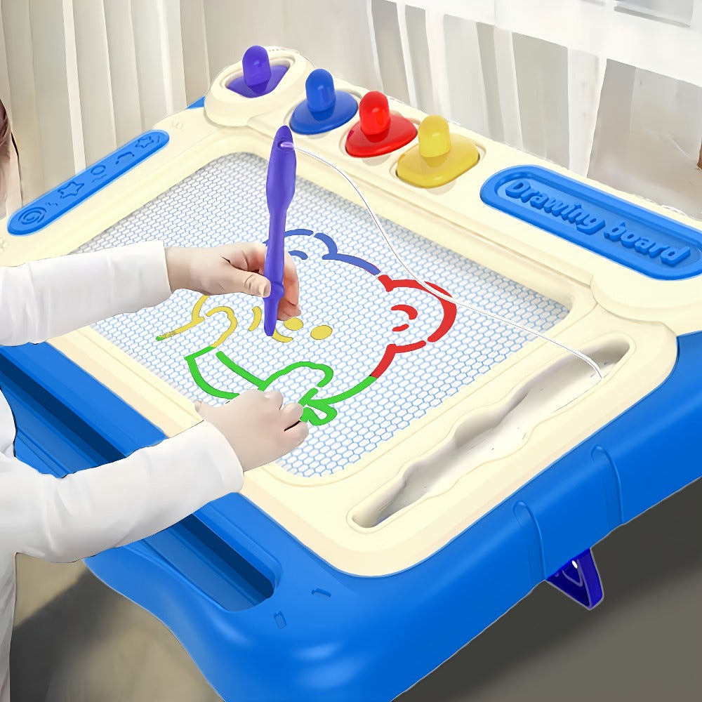 Kids Drawing Board Easel Upgraded with 4 Stamps & Paintbrush with the Listed Color, Size or Set Options for Everyday Use — im