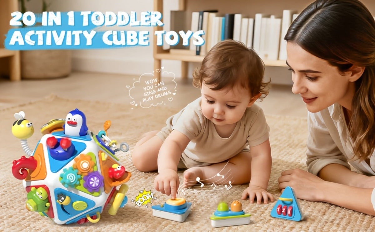 21-in-1 Toddler Busy Board Activity Cube, Early Educational Sensory Toy for Boys & Girls Ages 1-3 — image 11