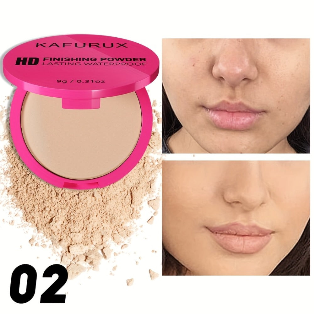 Pressed Powder Foundation 2 Pcs Set Waterproof Sweatproof Lightweight Buildable Coverage, for Makeup, Travel and Everyday Van