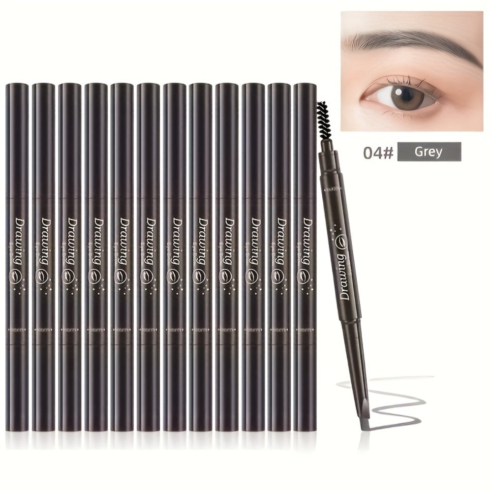12-Pack Automatic Eyebrow Pencils with Angled Tips, Spoolie Ends and Four Brown-to-Black Color Options — image 9
