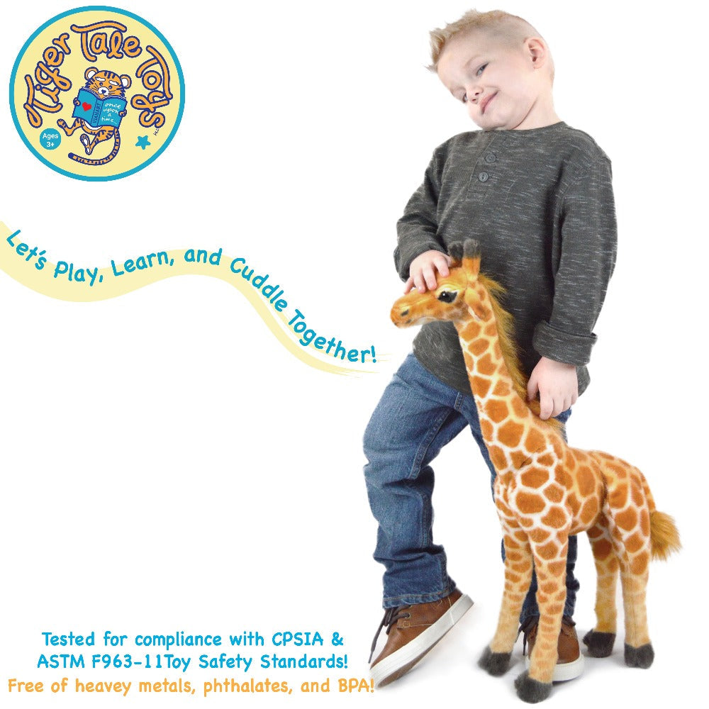 Stuffed Animal Jocelyn Baby Giraffe 22-Inch Poseable Safari Plush with Story Card and Spotted Coat — image 3