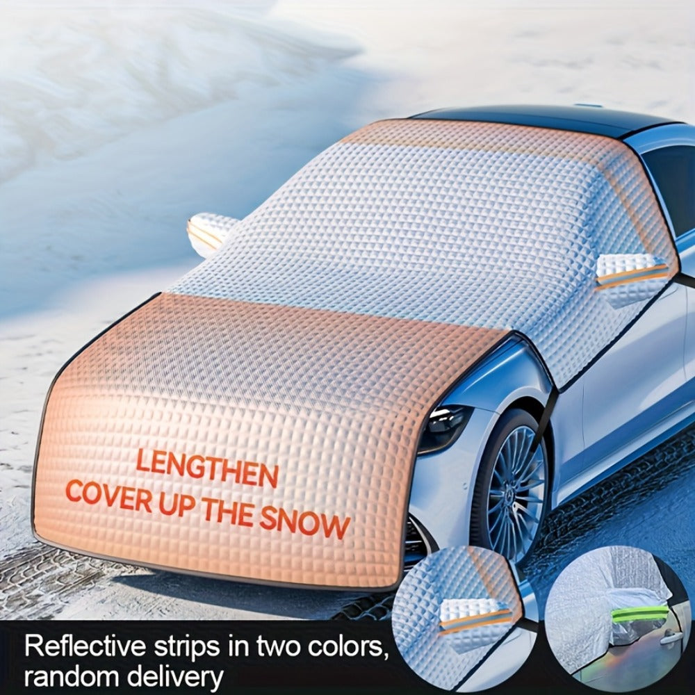 Windshield Snow Cover & Sun Shade Universal Fit – Thickened All-Season Front Window Frost Ice Guard & UV Sunshade Protector f