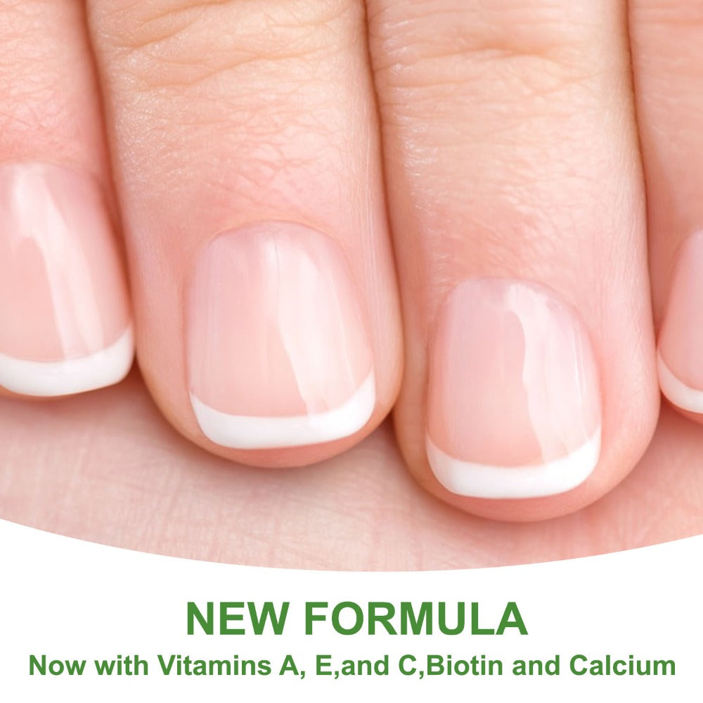 Clear 10 ml Nail Care Bottle with Black Cap, Green Vitamin A Label and Attached Brush Applicator — image 4
