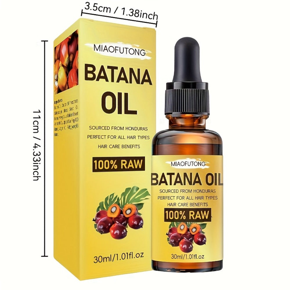 Batana Oil 30ml Cold-Pressed – Multi-Use Hair Growth & Scalp Strengthening Oil for Hair, Eyelashes & Eyebrows | Repairs Damag