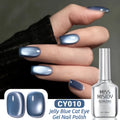 Cat Eye Gel Nail Polish Jelly Blue 0.54oz Sheer Glass-Like Finish – UV LED Soak-Off Long-Lasting Gel Polish for Manicure & Pe