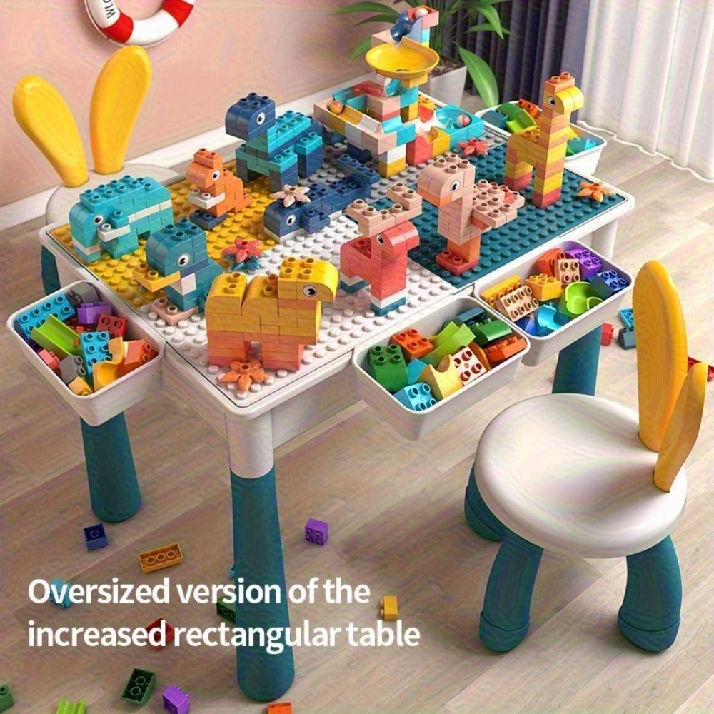 Kids Building Block Table & Chair Set with Storage Boxes with the Listed Color, Size or Set Options for Everyday Use — image 
