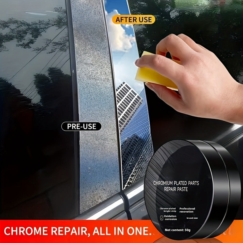 Chrome Trim Repair & Polishing Paste – Car Chrome Restorer for Door Handles, Emblems & Bright Strip Refurbishment — image 8