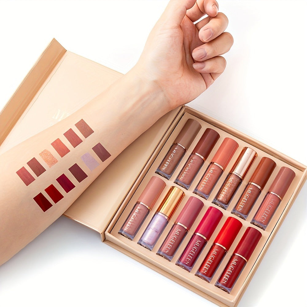 Non-Stick Matte Lip Gloss Set 12 Pcs Non-Fading Long-Lasting Liquid Lipstick Assorted Colors with Wand Applicator — image 2