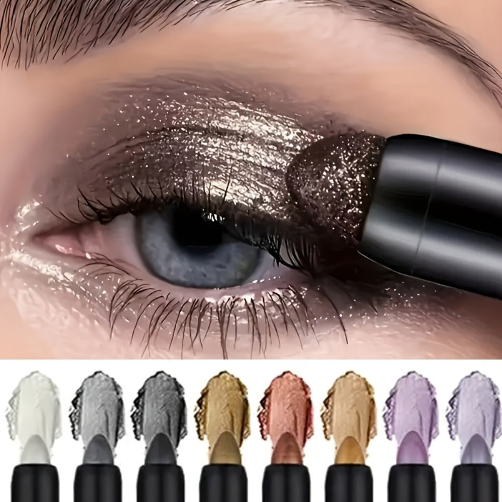 Eyeshadow Sticks and Gel Eyeliner Set 8 or 16PCS Shimmer Highly Pigmented Waterproof, for Makeup, Travel and Everyday Vanity 