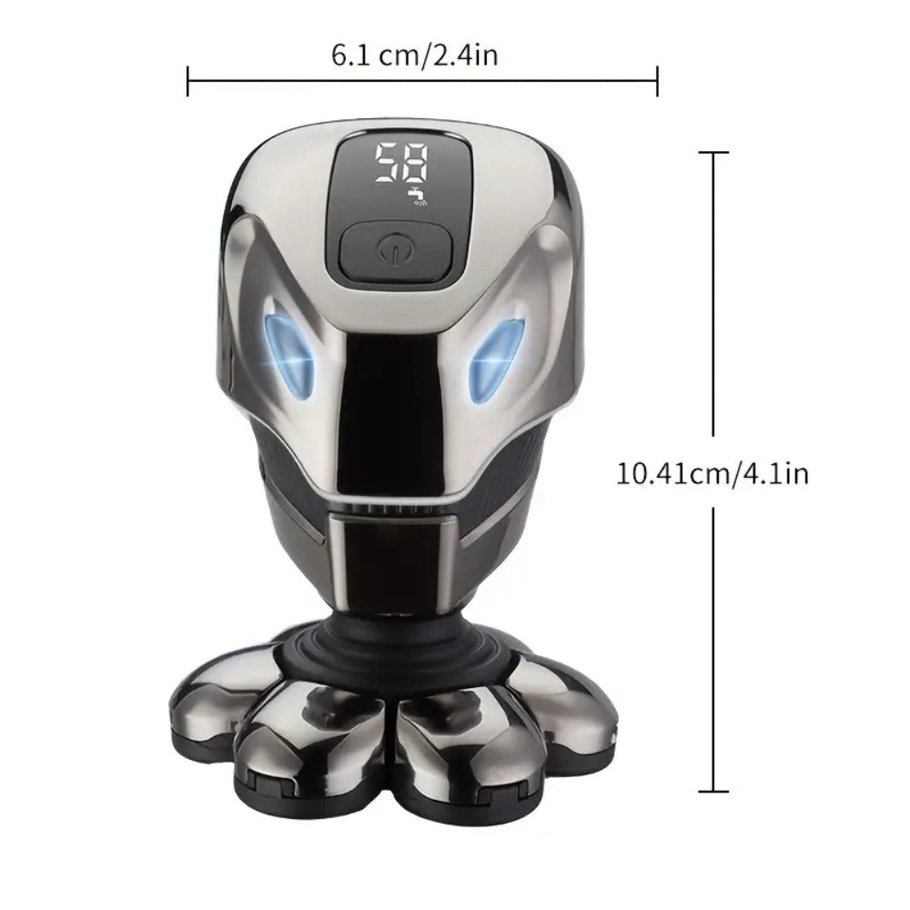 Men's Electric Head Shaver 9-Blade Bald Head Machine USB Rechargeable, 5-in-1 Grooming Kit with Hair — image 7