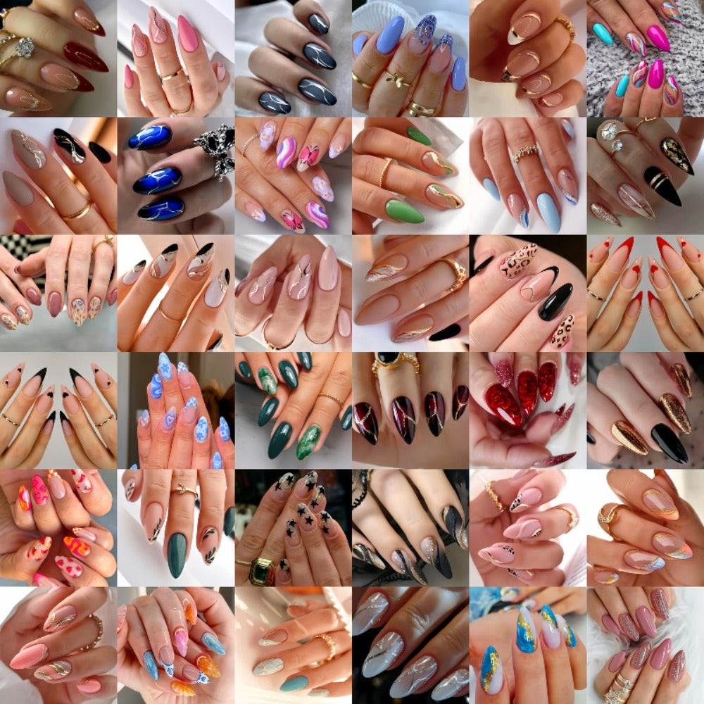 Press On Nails 375-Piece Kit with 360 Assorted Nails, Bracelet and 14-Piece Nail Art Tool Set — image 2