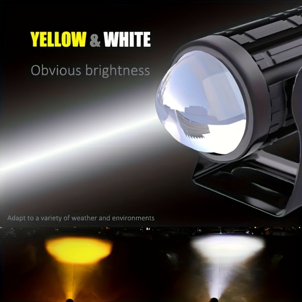 Dual-Color LED Vehicle Work Light Set, Two-Piece 8–80 V Pair with 6000 K White and 3000 K Yellow Output — image 12