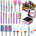 Nail Drill Bit Set Tungsten Steel & Ceramic Grinding Heads with Storage Box for Gel Removal Nail Enhancement — image 13