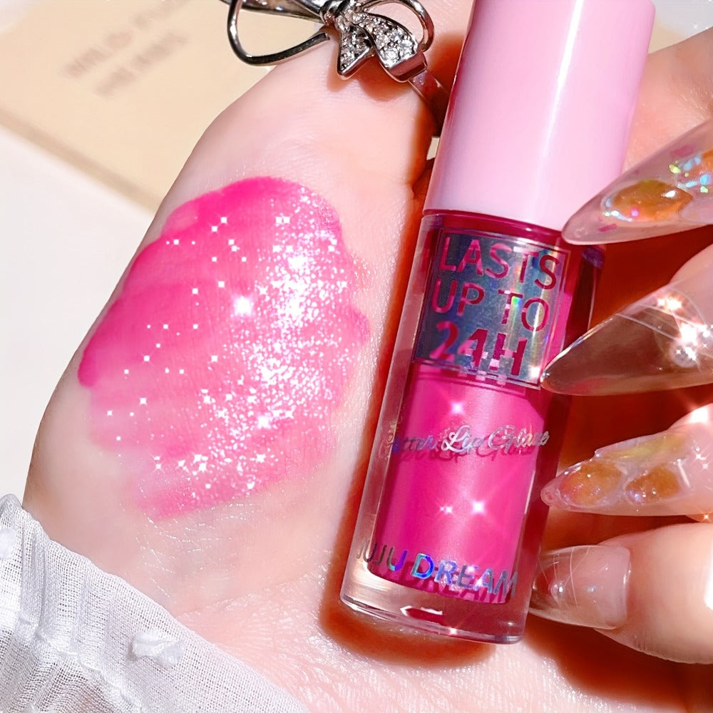 24H Waterproof Glitter Lip Gloss & Lip Stain Set 3PCS, Lip Oil Formula, for Makeup, Travel and Everyday Vanity Use — image 18