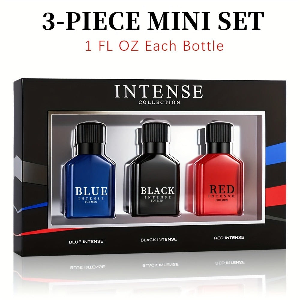 Cologne Gift Set for Men 3 Piece EDT Spray Absinthe Lemon Sage Eau de Toilette Mini 1oz for Bath Time, Home Spa and Personal 