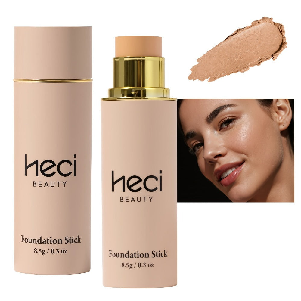 CC Cream Foundation Stick 2-Pack – Full Coverage Concealer, Waterproof Long-Lasting Natural Matte Finish, Lightweight Moistur