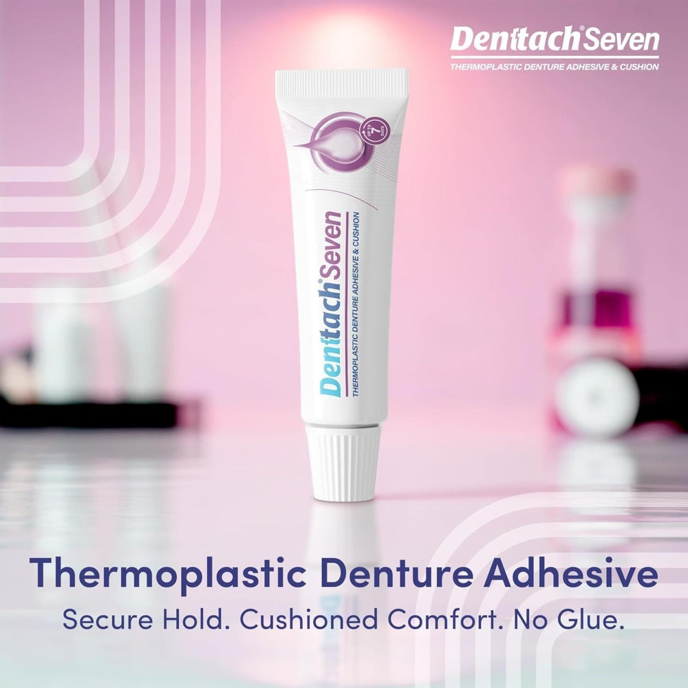 Thermoplastic Denture Cushion Adhesive & Soft Reliner, 7-Day Secure Hold, Zinc-Free No-Glue Formula, Upper & — image 3
