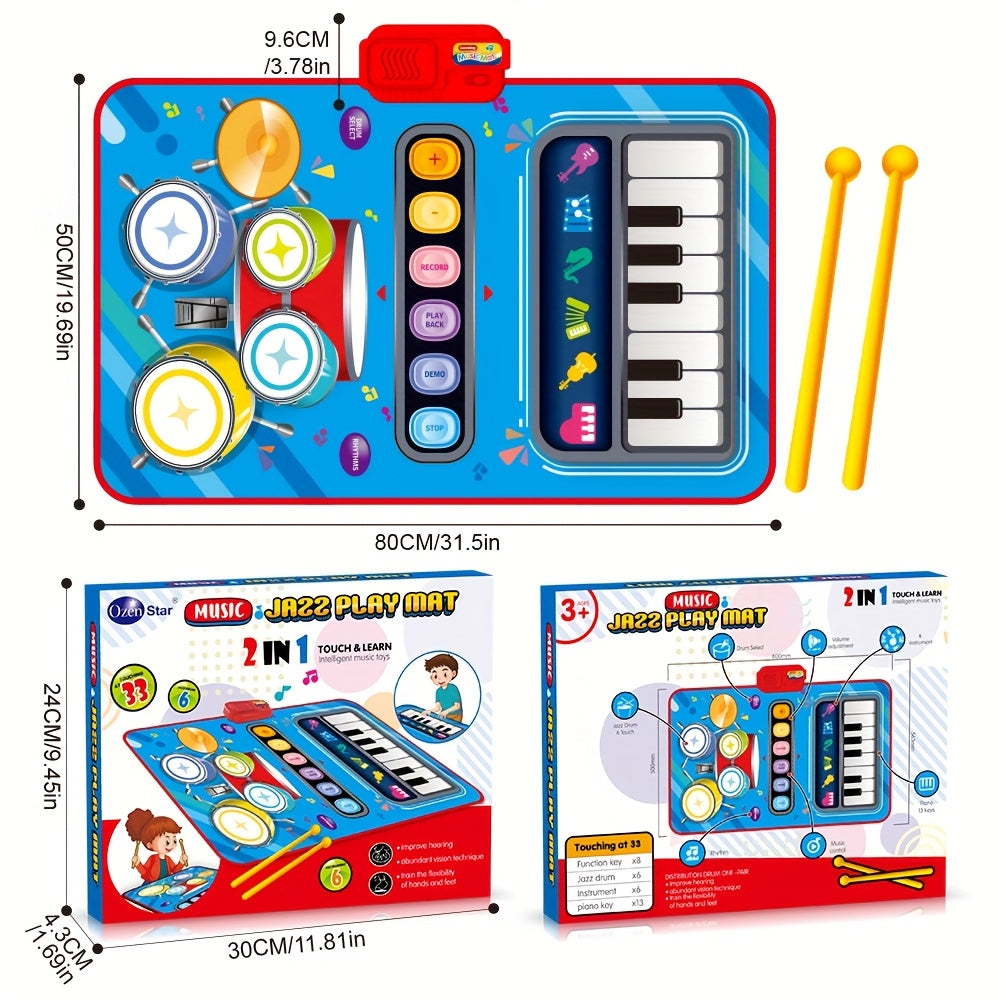 Kids Electronic Drum Music Mat, Multifunctional Musical Toy for Skill Development & Family Bonding — image 17