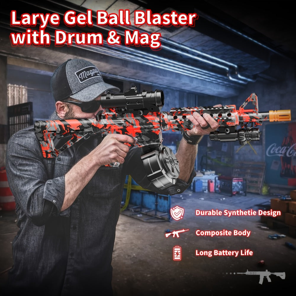 Large Drum Magazine Dual Mode Foam Blaster, Full Auto & Semi-Auto Outdoor Team Battle Toy Gun for Kids Boys Ages 8+ — image 4