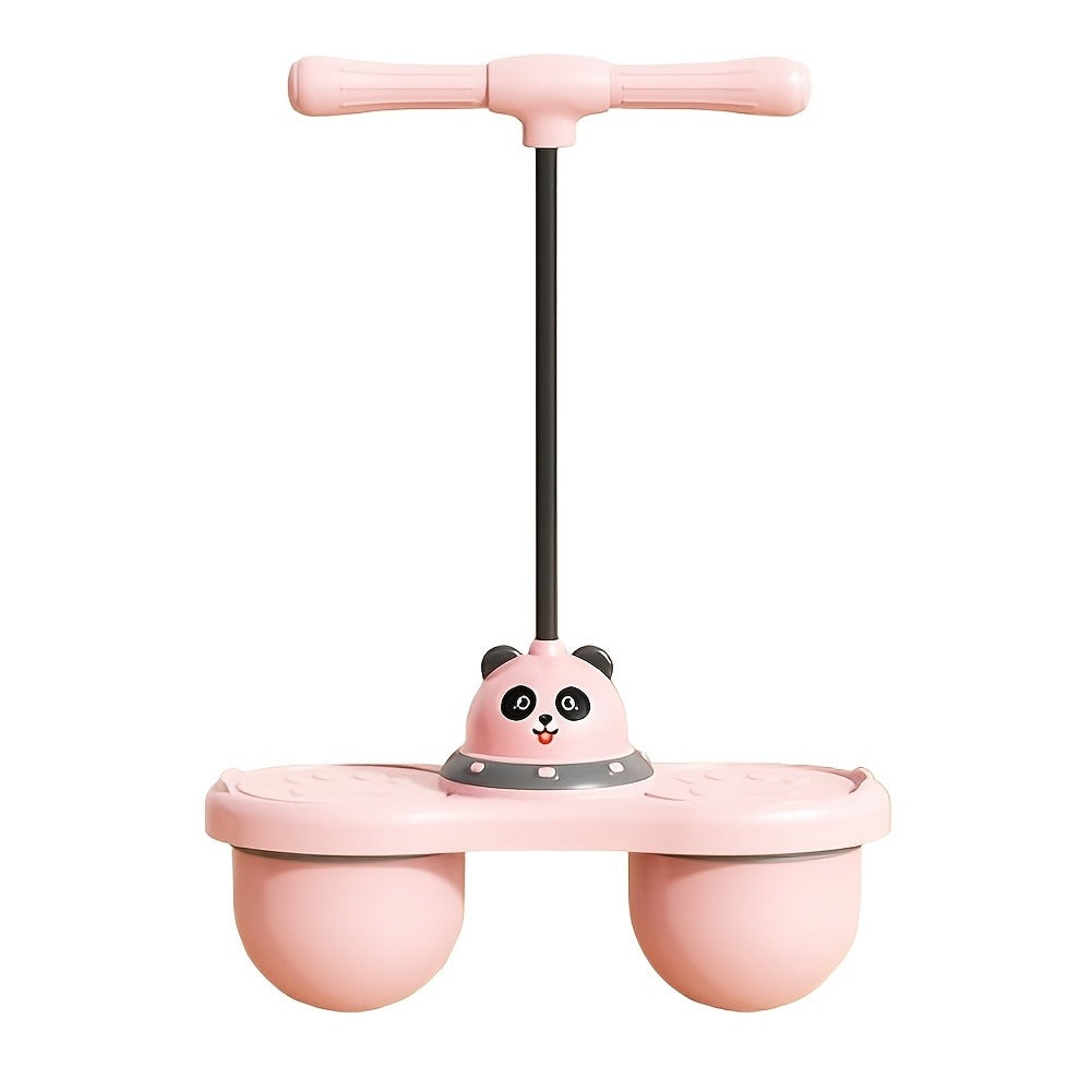 Kids Cartoon Panda Jumping Ball with Handle, Double Bouncy Ball Balance Training Toy, 24.6" Size — image 4